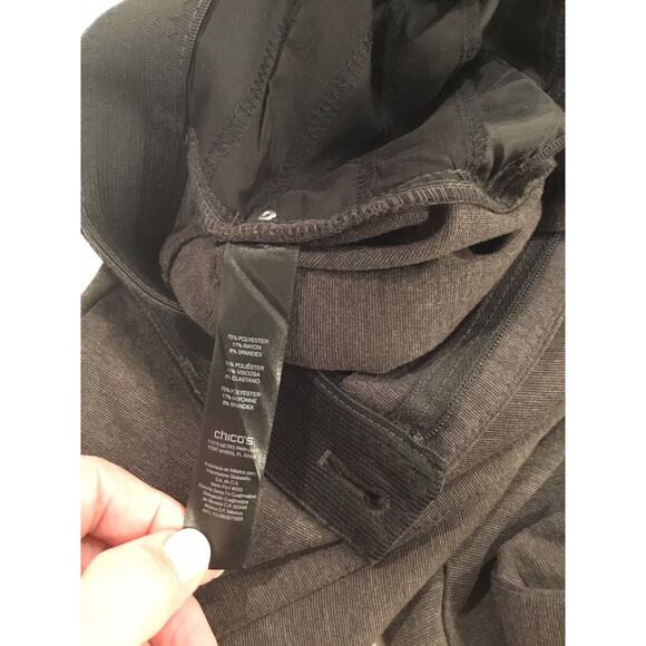 Chicos So Slimming Ankle Pant Heather Gray Size 0S/4short Casual Coastal‎ Granny - Picture 14 of 15